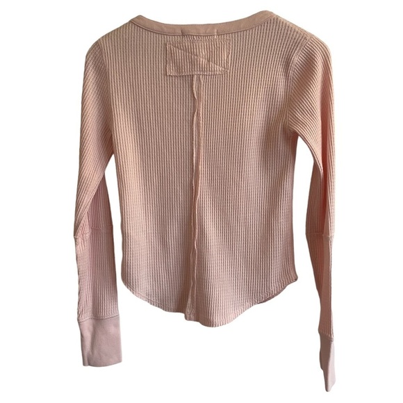 Free People Everest Henley Thermal Top, Light Pink, Size XS - Picture 7 of 10